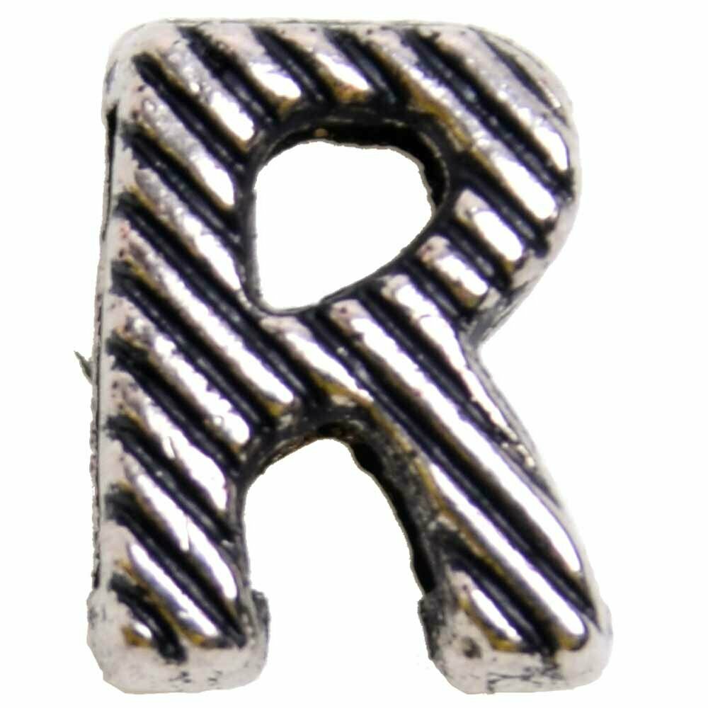 Letra R de metal de 10 mm., para crear collares personalizados