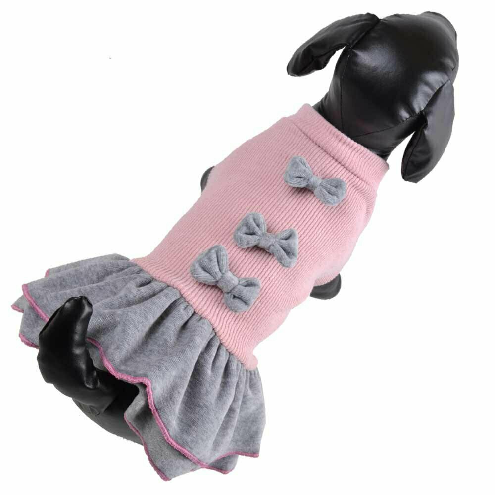 Vestido de invierno para perros "Valeria" de GogiPet, rosa