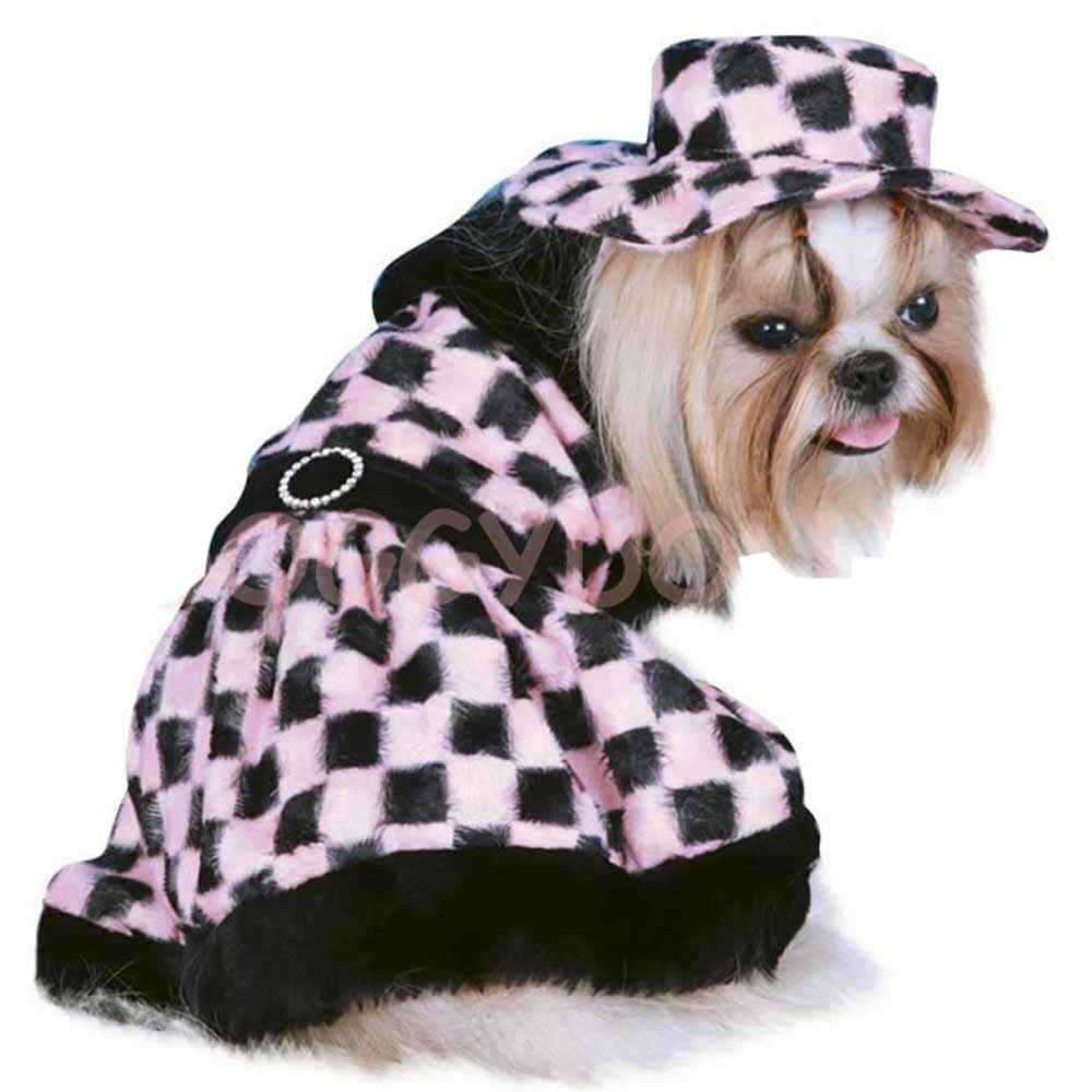 Abrigo de piel para perros "Pink Lady" DoggyDolly DF029