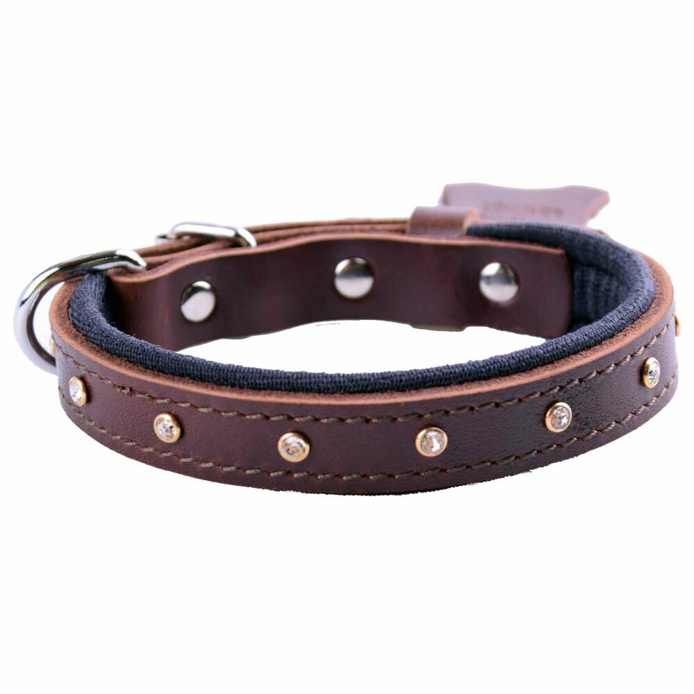 Swarovski collar de perro marrón de GogiPet