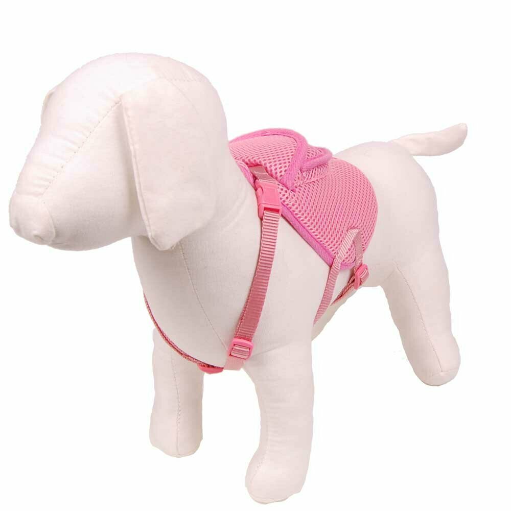 Arnés con mochila para perros y correa a juego de
GogiPet® rosa, talla S