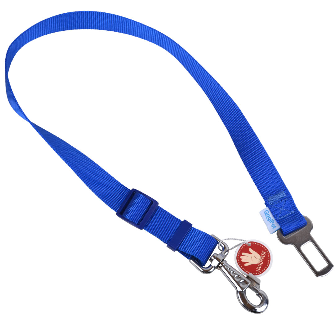 Cinturón de seguridad para perros ajustable azul de GogiPet