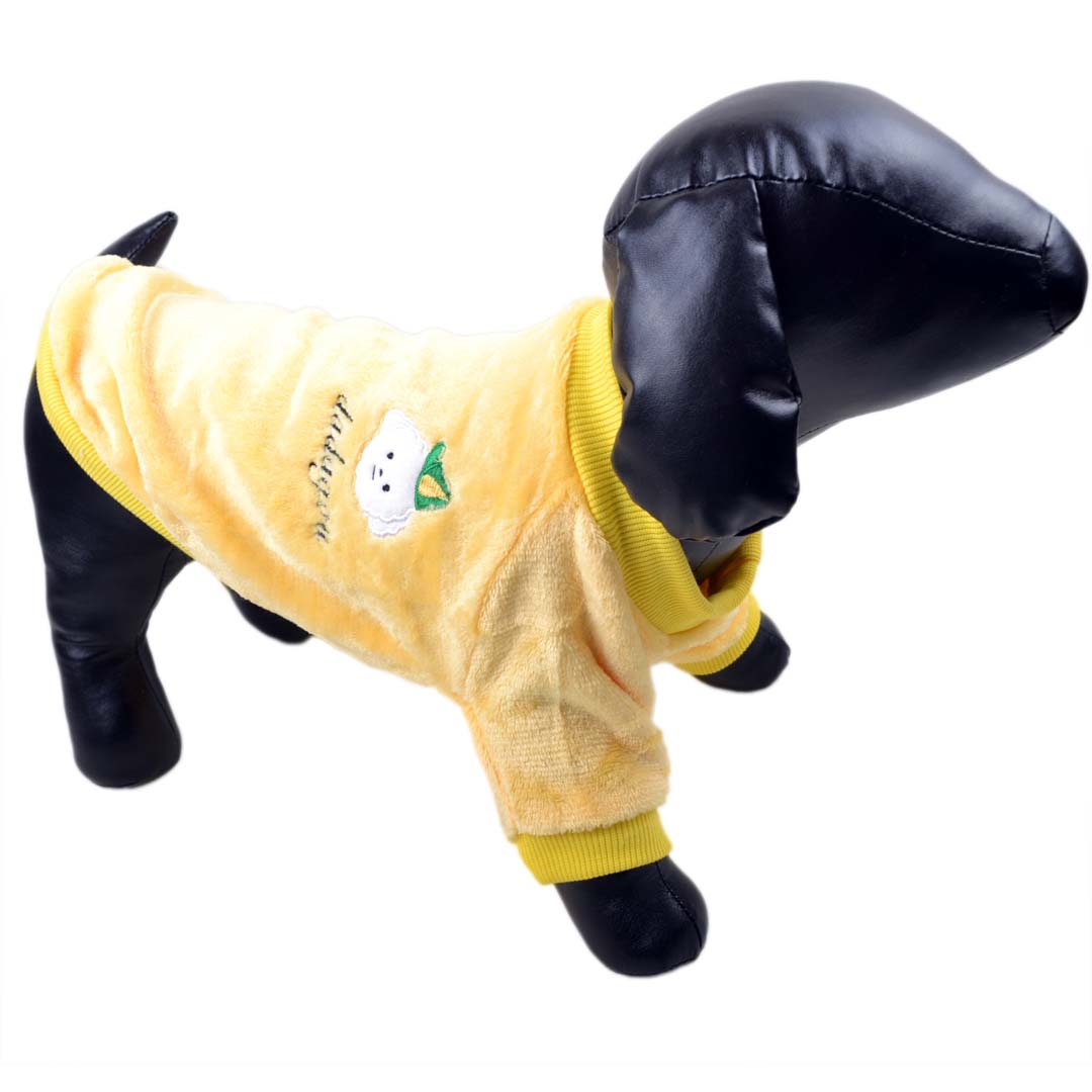 Suéter para perros de cálido y suave forro polar - Amarillo