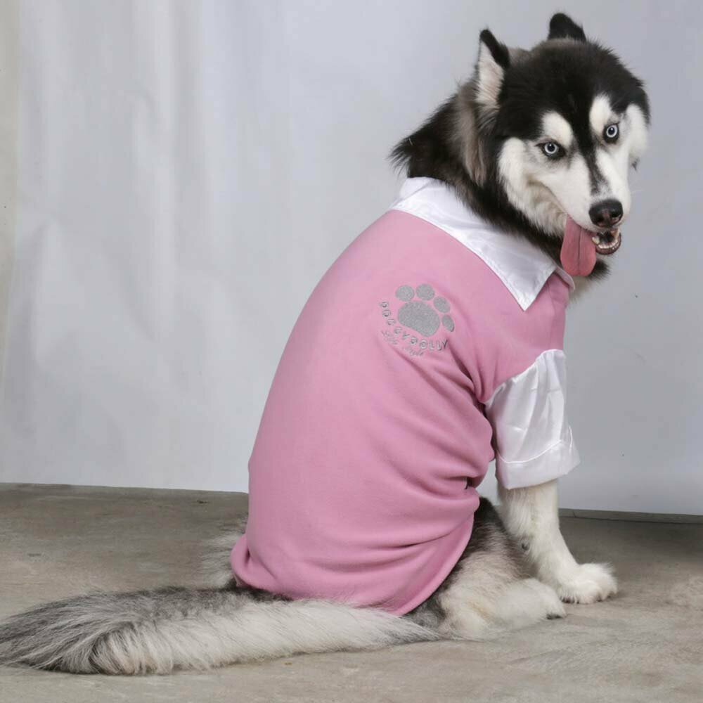 Suéter para perros grandes de forro polar de DoggyDolly, rosa