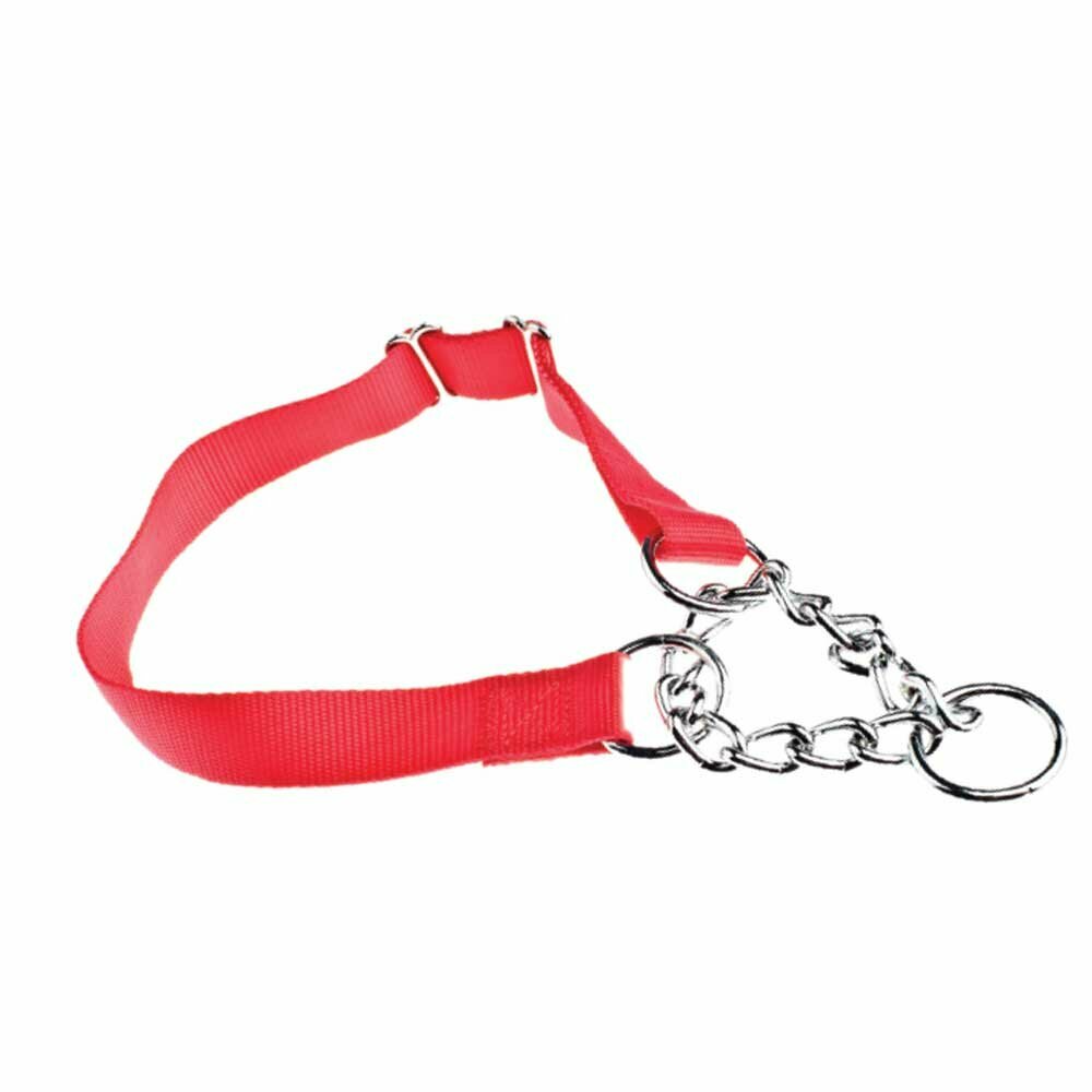 Collar para perros de nylon resistente rojo con cadena y ajustables - Súper económicos en Onlinezoo.