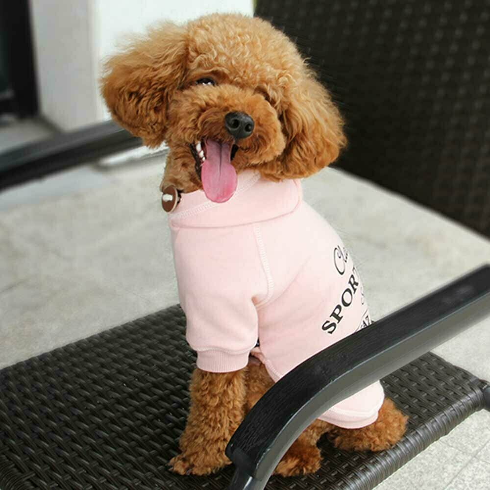 Sudadera rosa para perros Premium de GogiPet con capucha