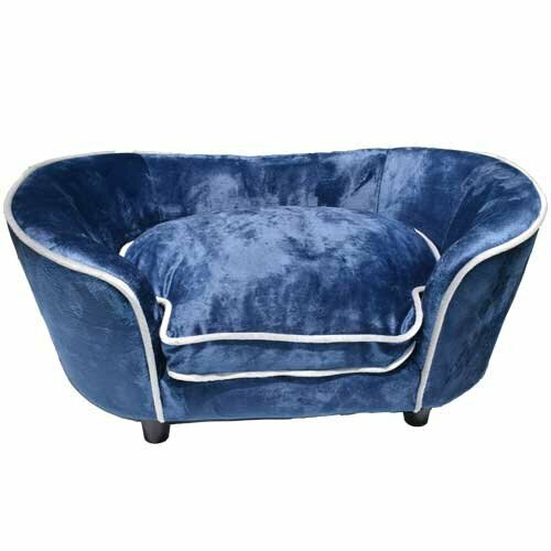 Sofá de lujo para perros en color azul mod. Calma de GogiPet®