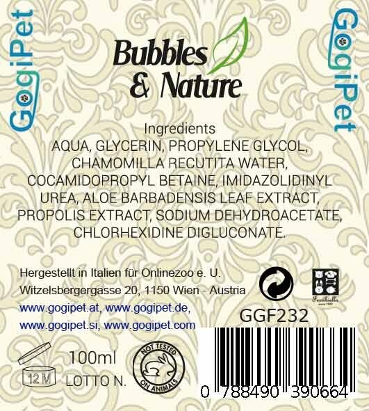 Productos GogiPet para perros y gatos sin experimentos con animales - Bubbles & Nature.