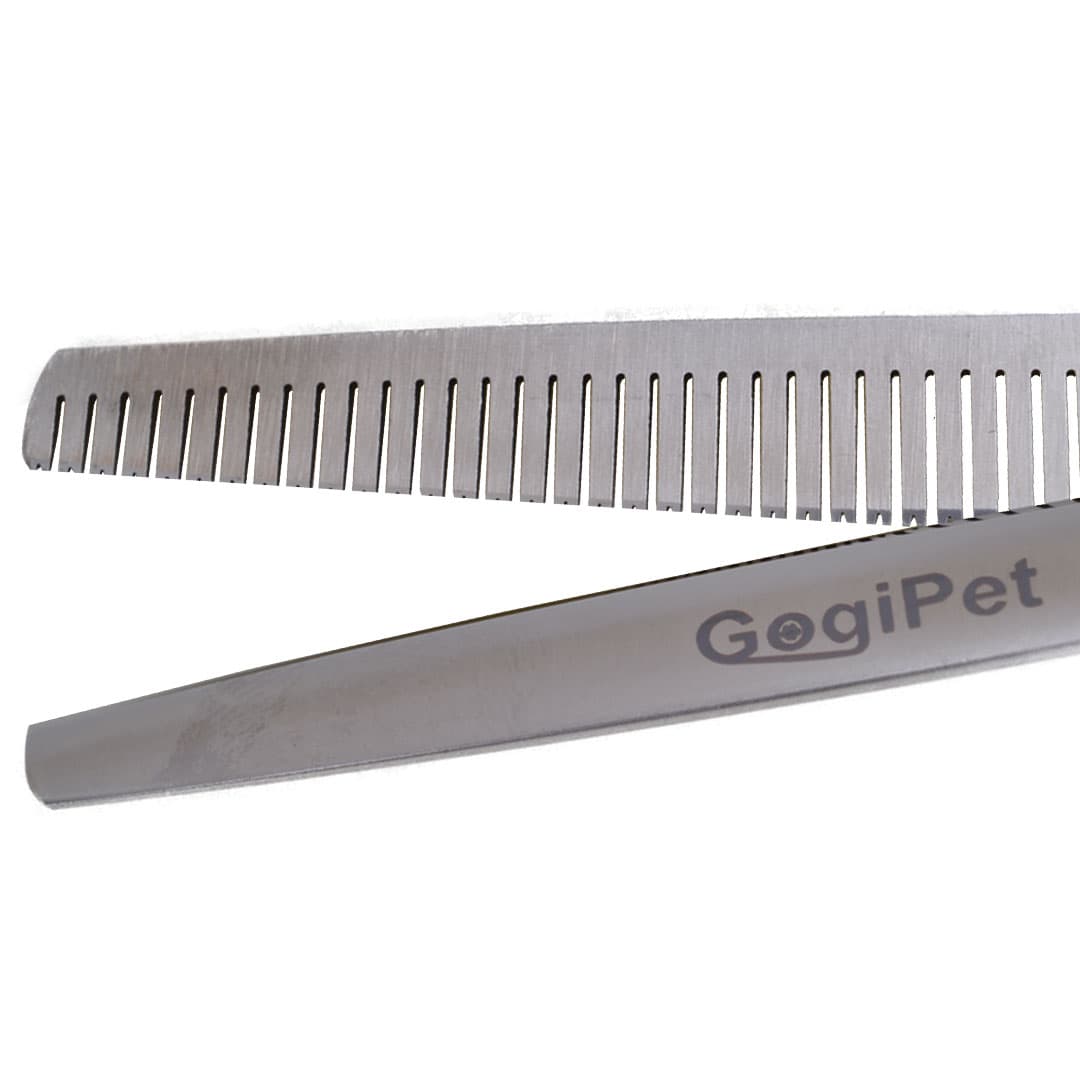 Tijeras de un solo filo para peluquería canina con mango de aluminio de acero japonés GogiPet WI-GWA6542V-Comfort