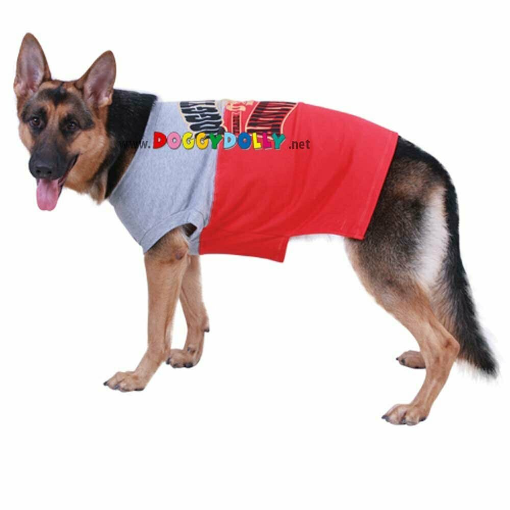 Camiseta roja para perros grandes "Anniversary" de DoggyDolly BD021 - rebaja