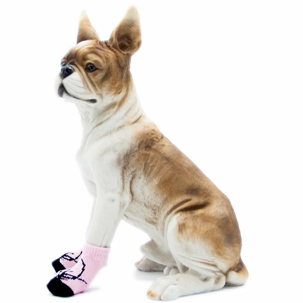 Calcetines antideslizantes para perros GogiPet, rosa loto, alta calidad