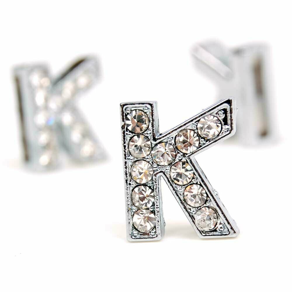 Letra K, motivos, letras y números con strass de 14 mm.