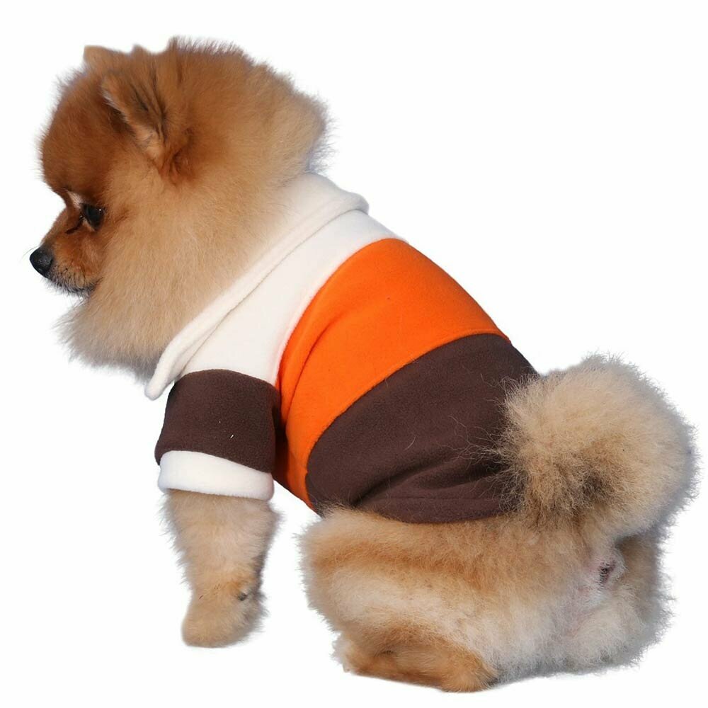 Suéter para perros de cálido forro polar con rayas de colores DoggyDolly W005