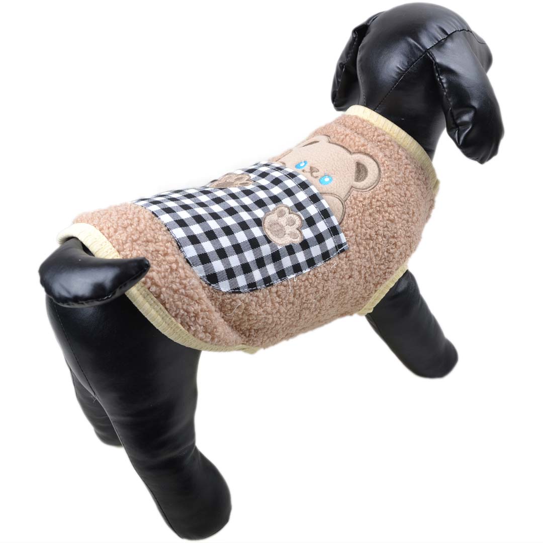 Suéter para perros de suave y esponjoso forro polar, Teddy Capuchino