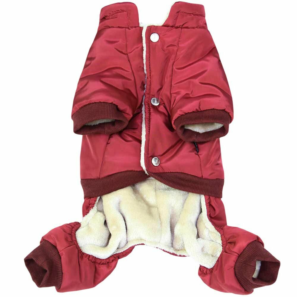 Mono cálido de nieve para perros "Air Force" GogiPet, rojo