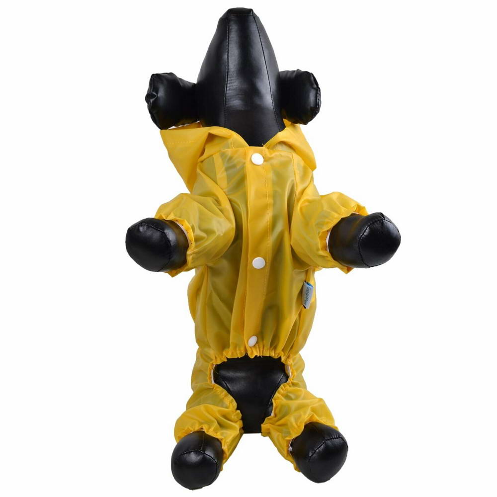 Chubasquero amarillo para perros "Walking In The Rain" con 4 mangas de GogiPet
