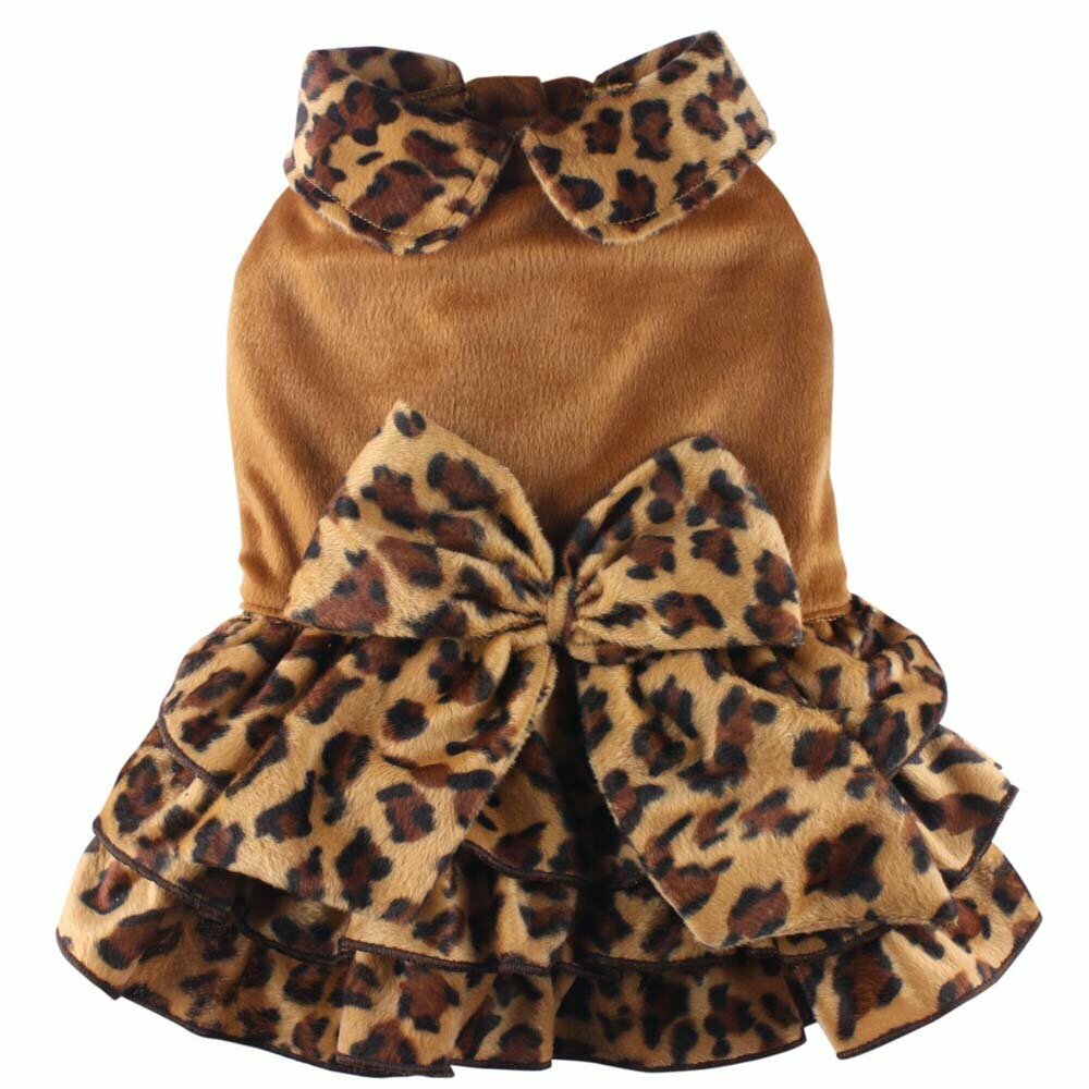 Vestido para perritas animal print leopardo de DoggyDolly