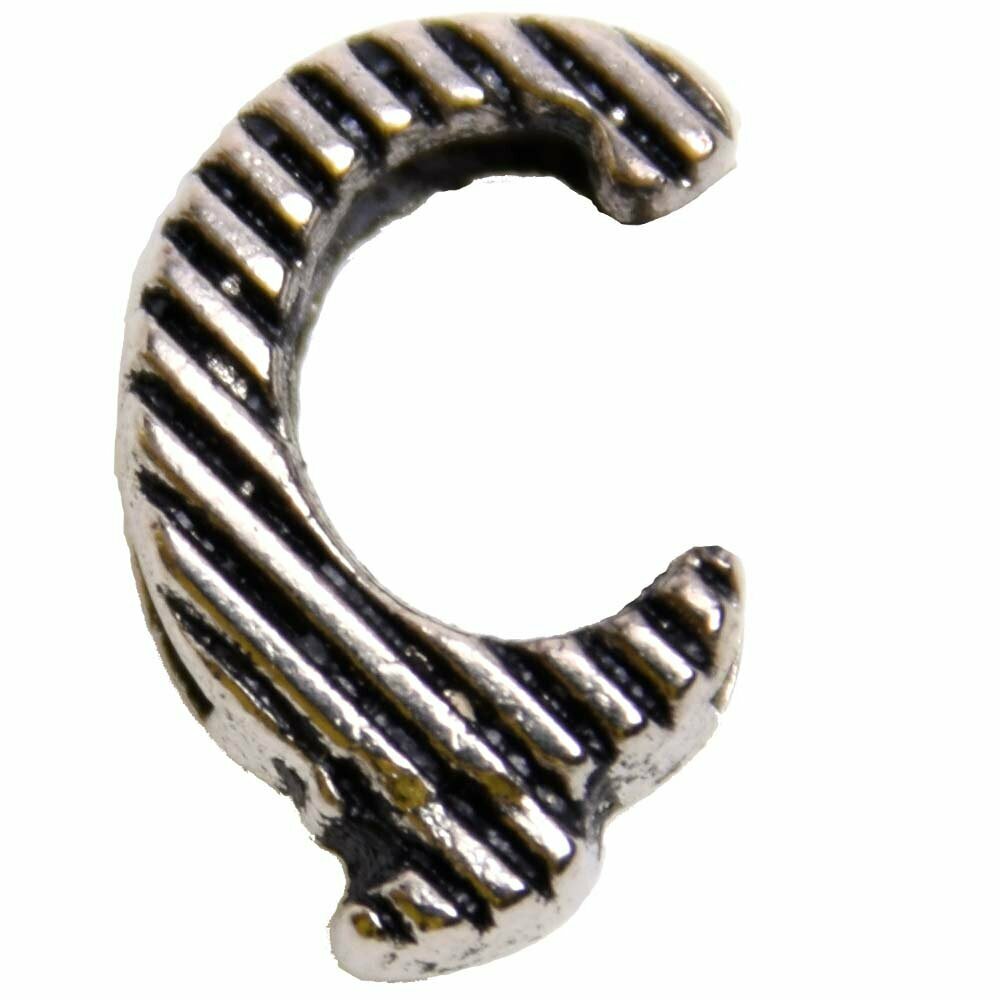 Letra Ç de metal de 10 mm., para crear collares personalizados