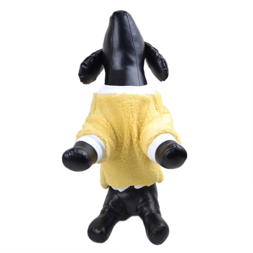 Suéter para perros en color amarillo para los frios días de invierno - Extra esponjoso
