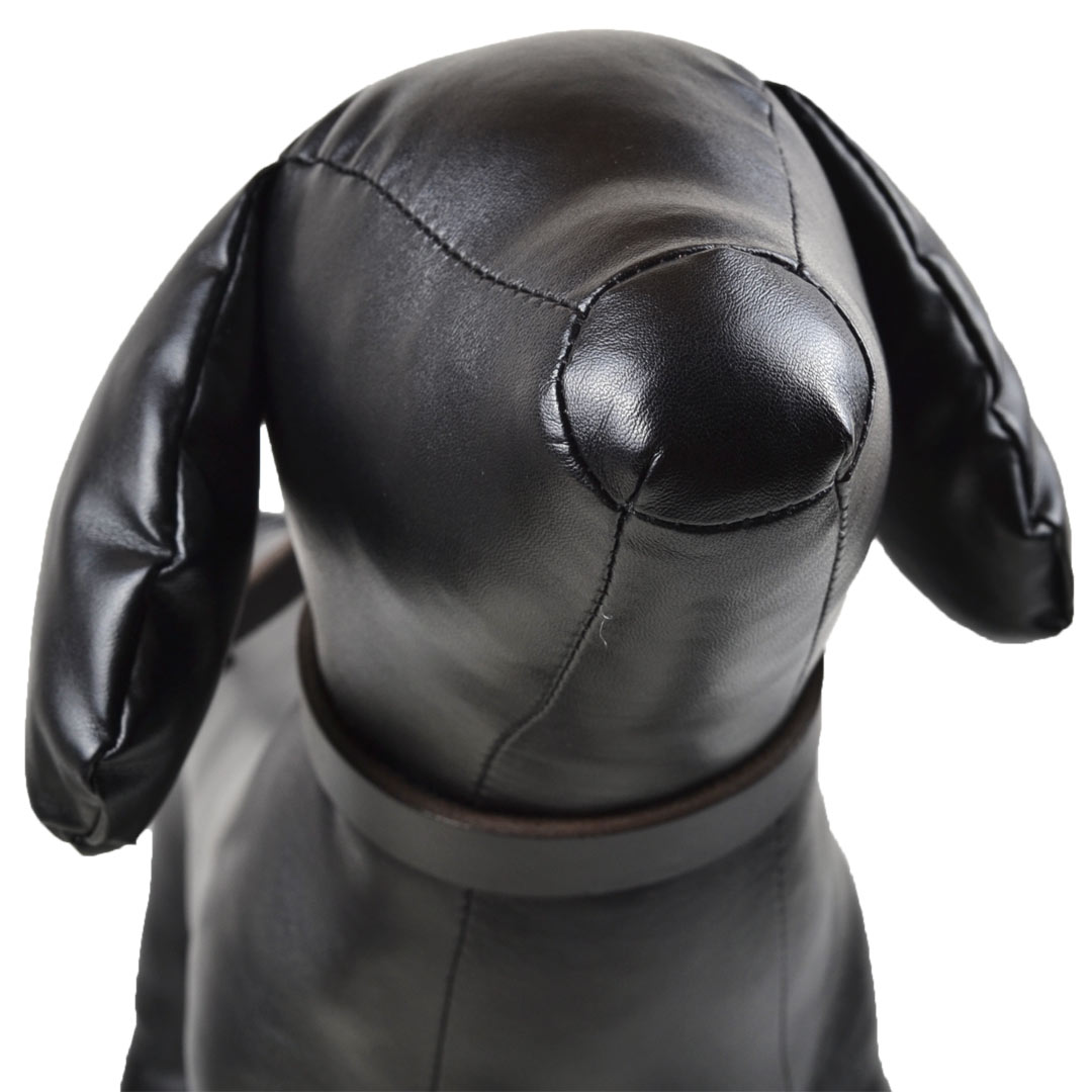 Collar de ahorque para perros en cuero genuino negro GogiPet® (adiestramiento)