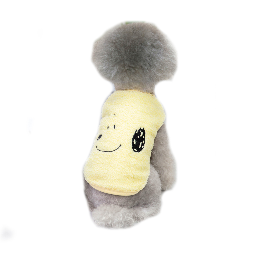 Suéter para perros de suave y ligero forro polar, amarillo