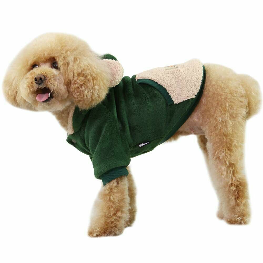 Chaqueta cálida con mangas para perros "Osito verde"