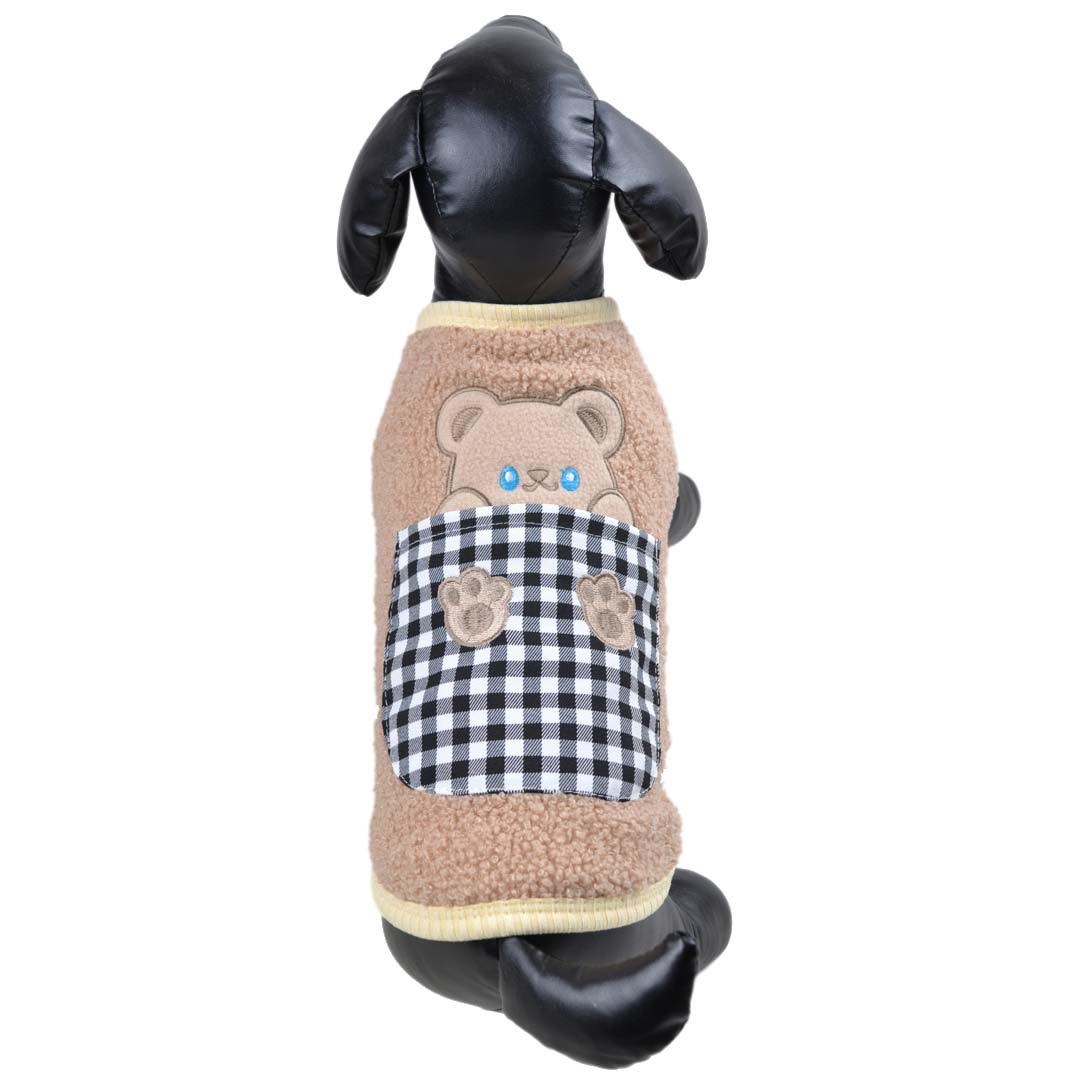 Suéter para perros Cappuccino Teddy en forro polar mullido y adorable