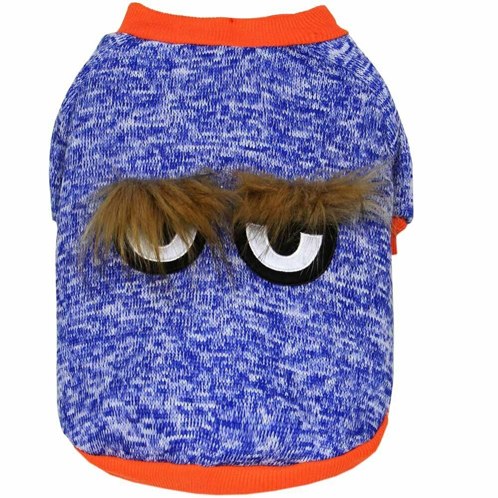 Suéter de punto para perros "Ojos bonitos" de GogiPet, azul