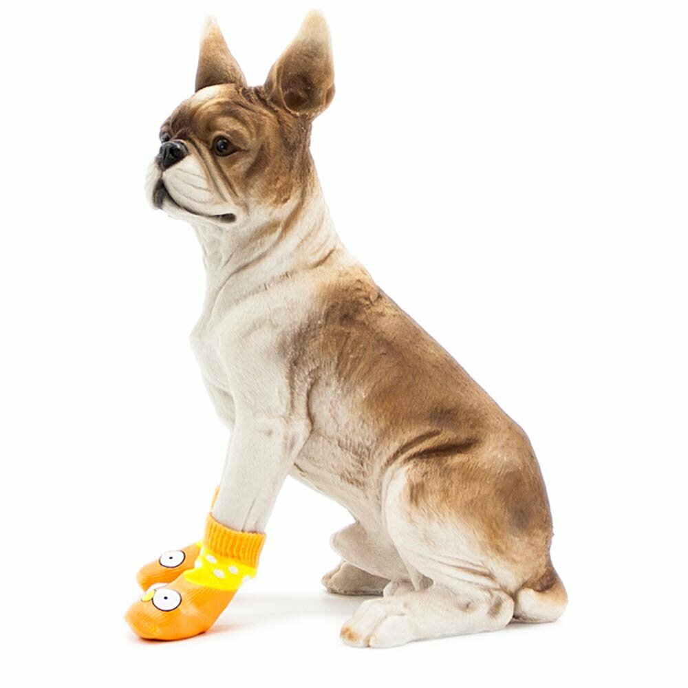 Botas para perros de Simpson naranja con suela de goma
