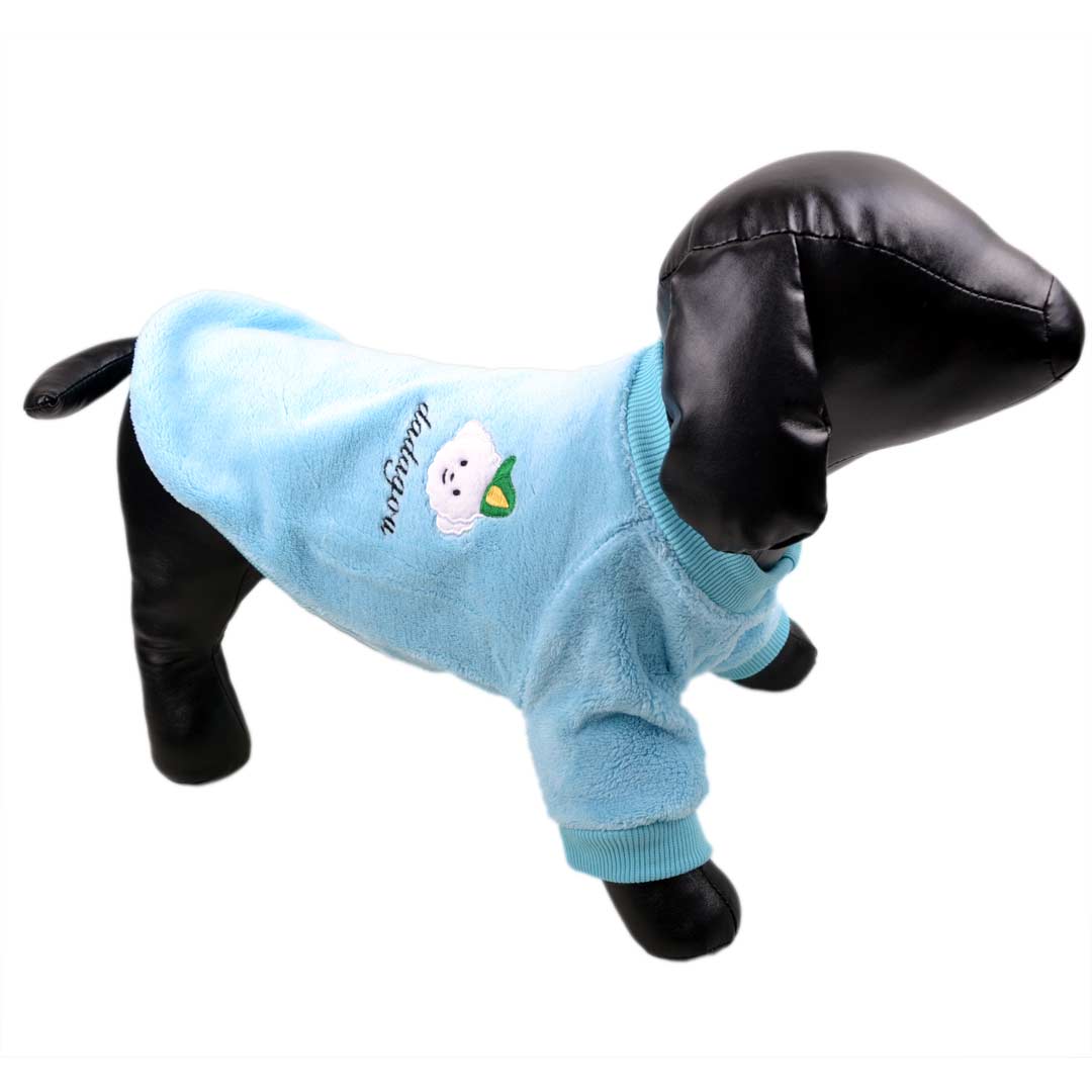 Suéter para perros de cálido y suave forro polar - Celeste
