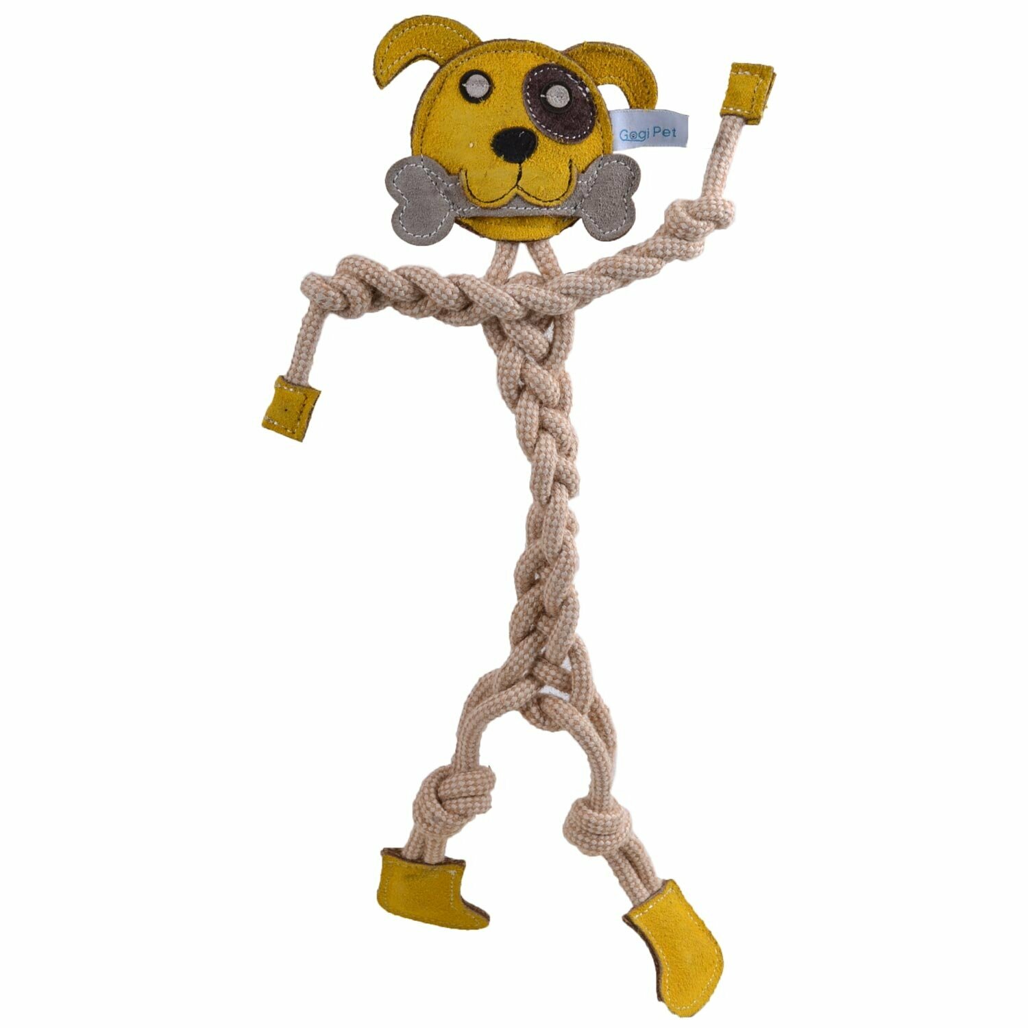 Juguete para perros GogiPet ® Naturetoy - Perro con hueso de 40 cm. XL