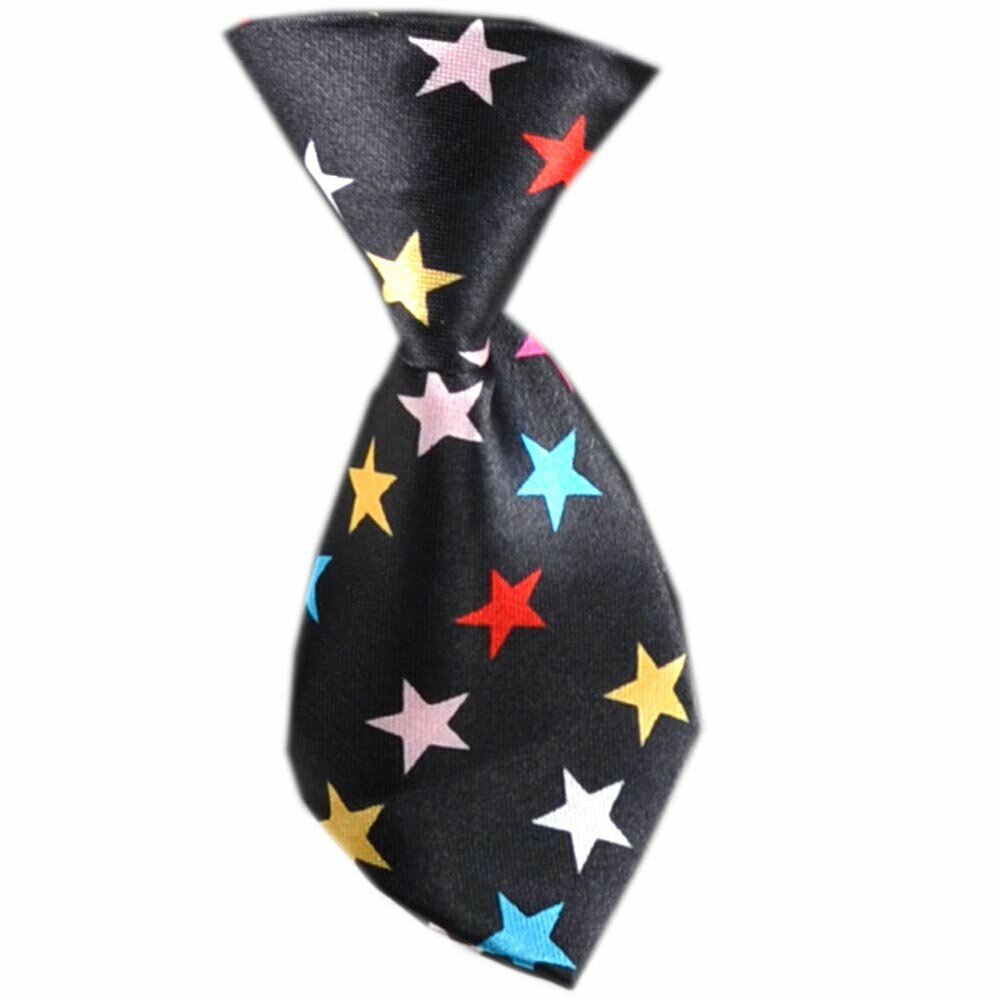 Corbata para perros negra con estrellas de colores modelo "Benjamin" 