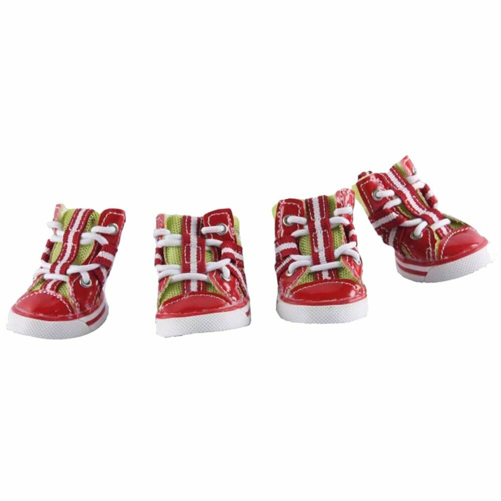 Zapatos para perros rojos y verdes de DoggyDolly