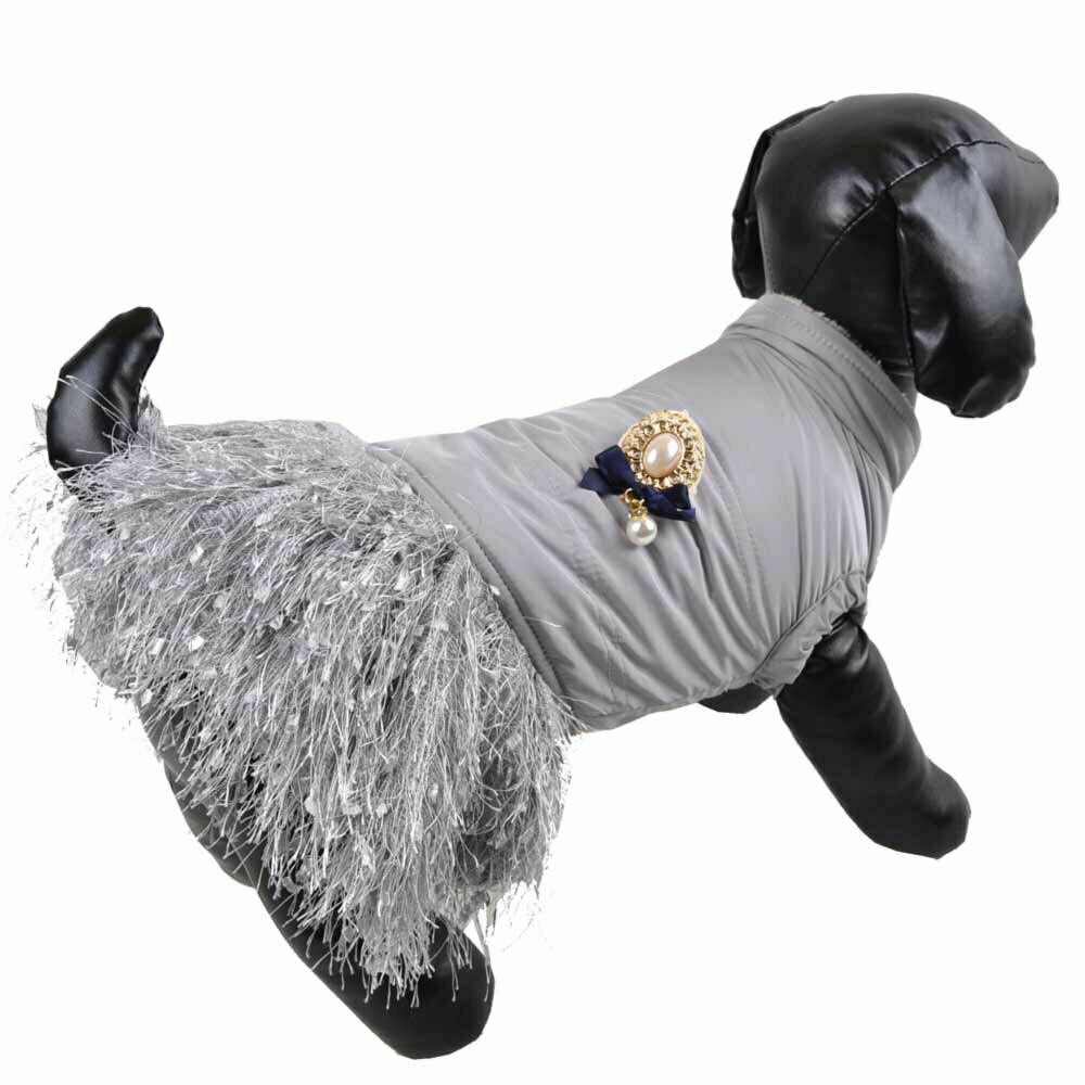 Vestido de invierno para perros "Princesa" de GogiPet, gris
