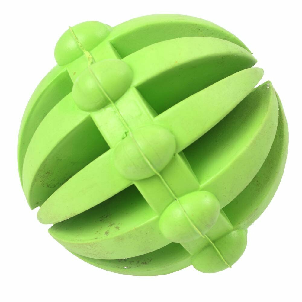 Pelota de goma verde de 7 cm. Ø , para esconder golosinas/snacks - En Onlinezoo a un precio especial