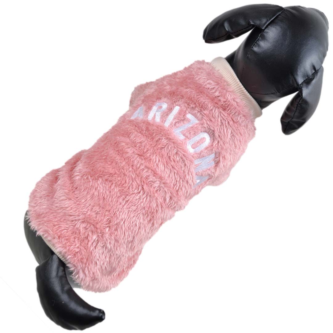 Suéter de felpa mullido para perros - Arizona Pink