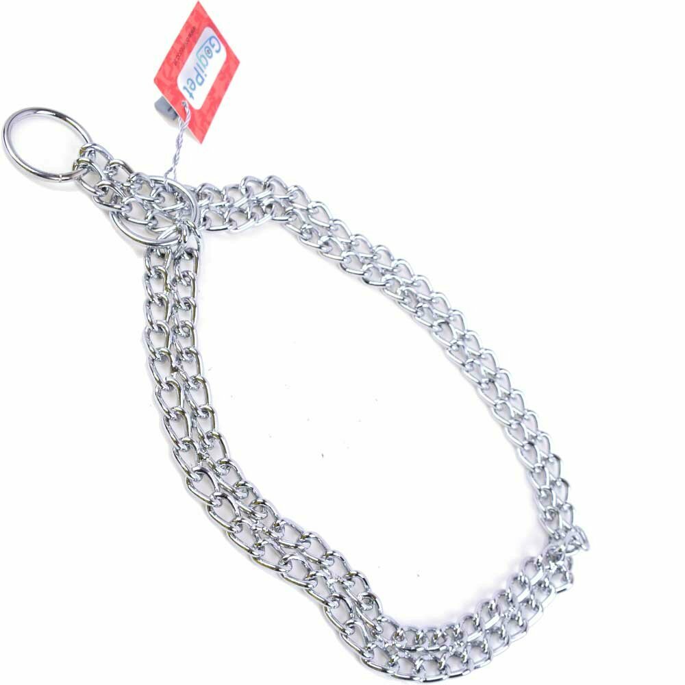 Collar de doble cadena para perros de 50 cm. de largo
