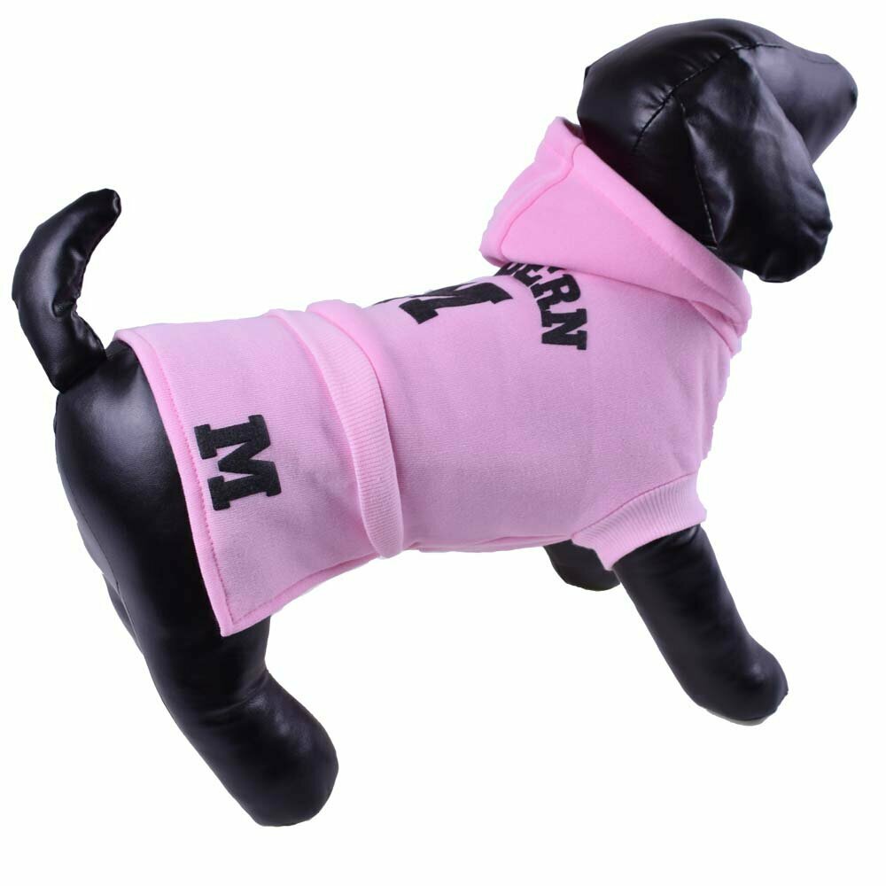 Sudadera deportiva para perros de GogiPet con capucha, rosa
