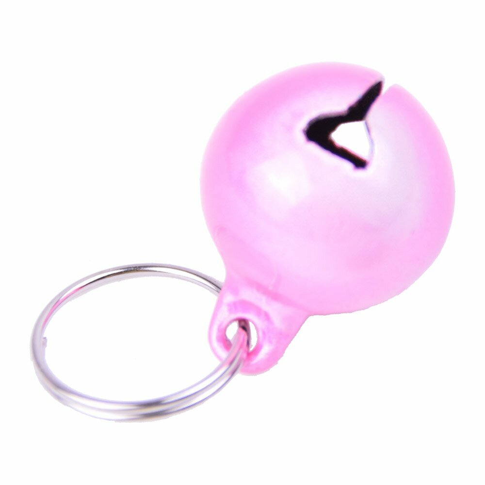 Cascabel pequeño para mascotas de metal rosa metalizado mate, 14 mm