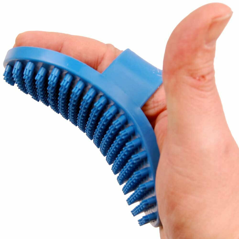 Manopla de goma GogiPet® ideal para eliminar pelo muerto y dar masaje.