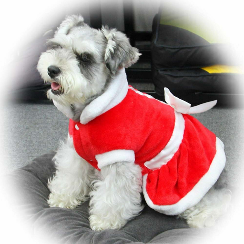 Vestido cálido de navidad para perros de GogiPet, rojo