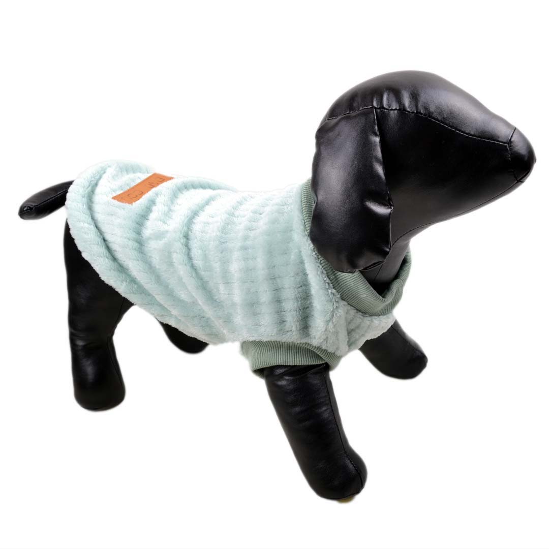 Suéter para perros de forro polar cepillado, verde - Ropa de abrigo para perros