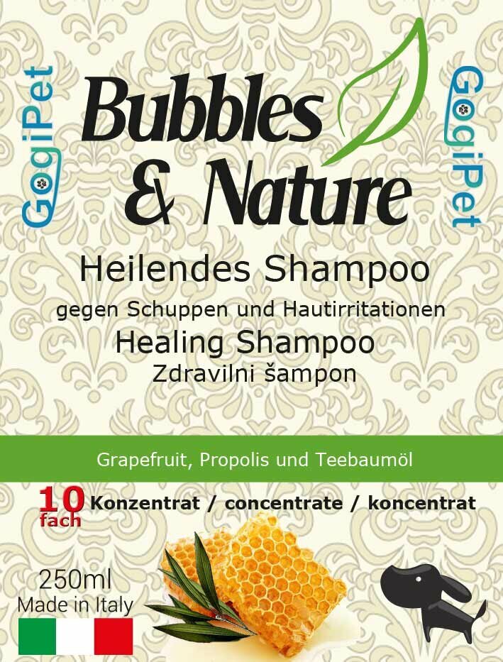 Champú para perros con aceite de árbol de té Bubbles & Nature de GogiPet.