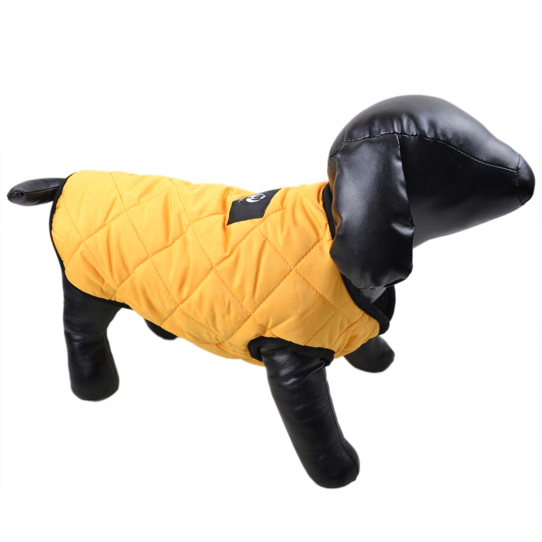 Parka para perros con forro cálido - Anorak para perros amarillo para los días fríos