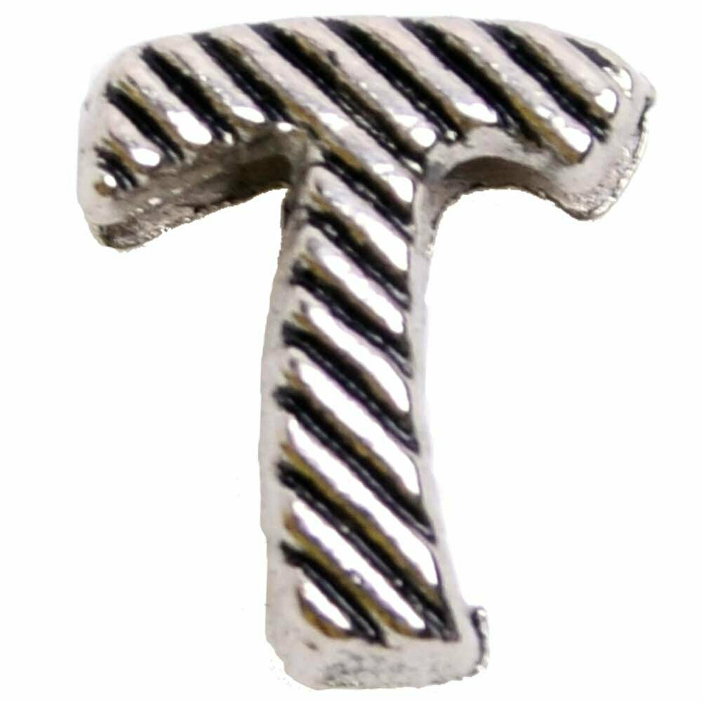 Letra T de metal de 10 mm., para crear collares personalizados