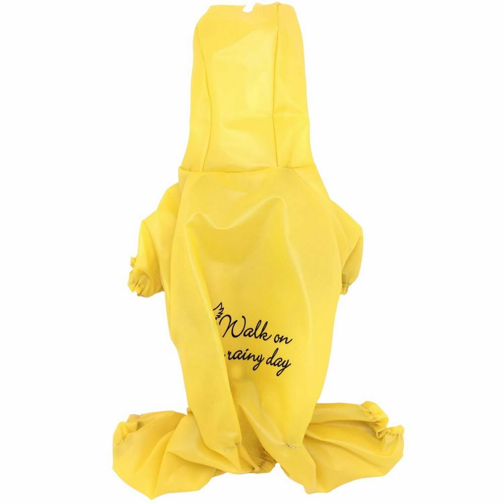 Chubasquero amarillo para perros "Walking In The Rain" con 4 mangas 