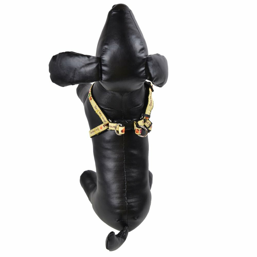 Arnés pechera para perros pequeños en color negro, disponible en varios colores