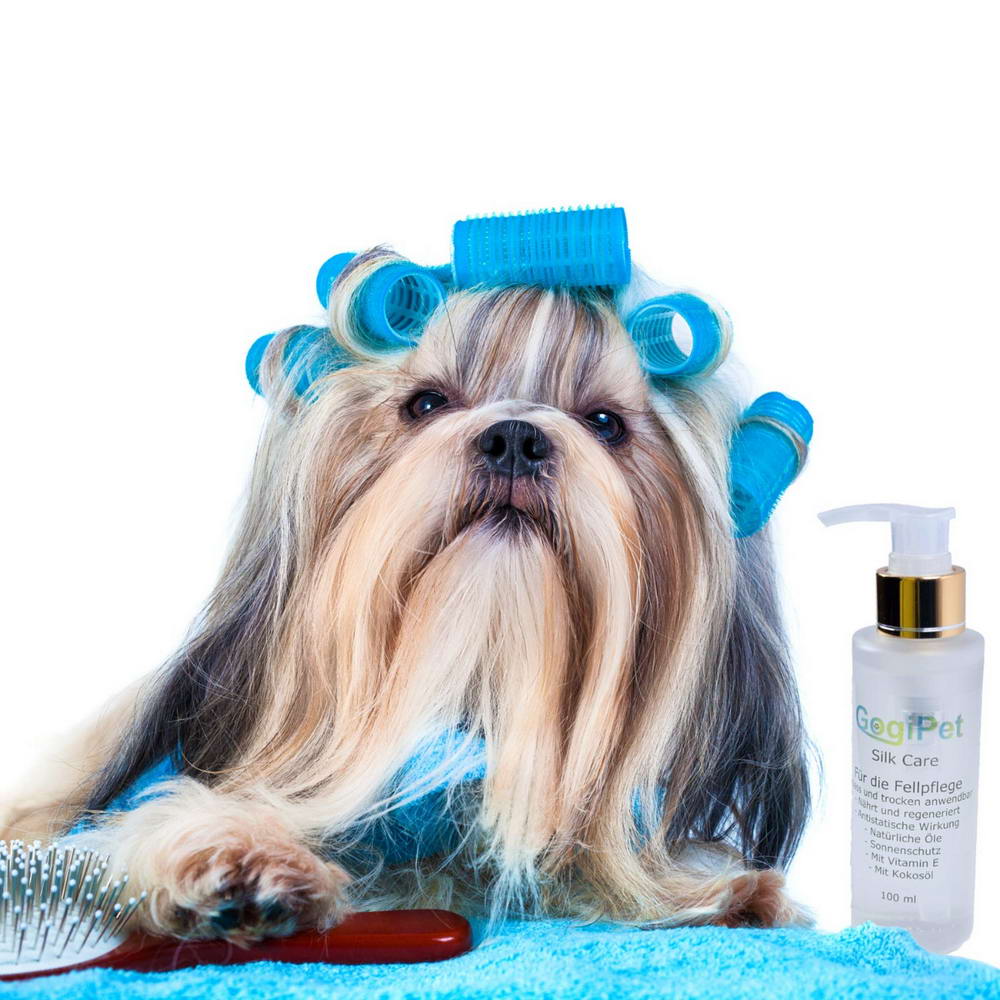 Lo mejor para el cuidado del pelaje y la piel del perro Silk Care de GogiPet, efecto seda