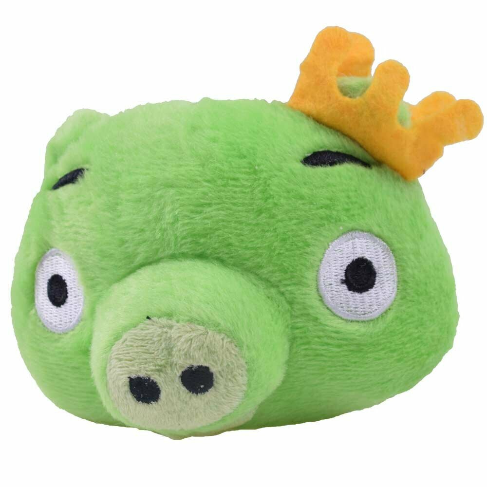 Peluche de Angry Birds – Cerdo verde con corona "Cerdo Rey"