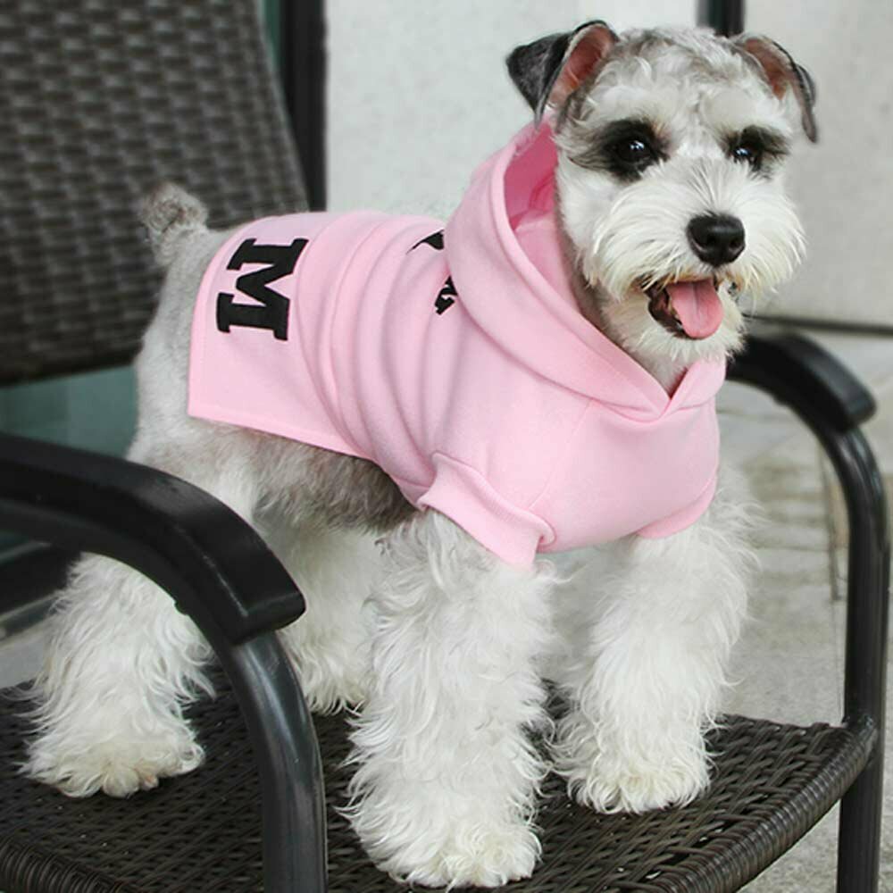 Sudadera deportiva para perros con capucha, rosa